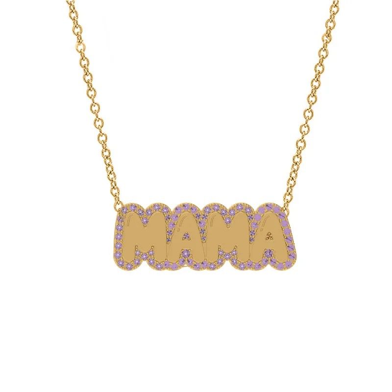 Collar Love Mama de acero inoxidable.
